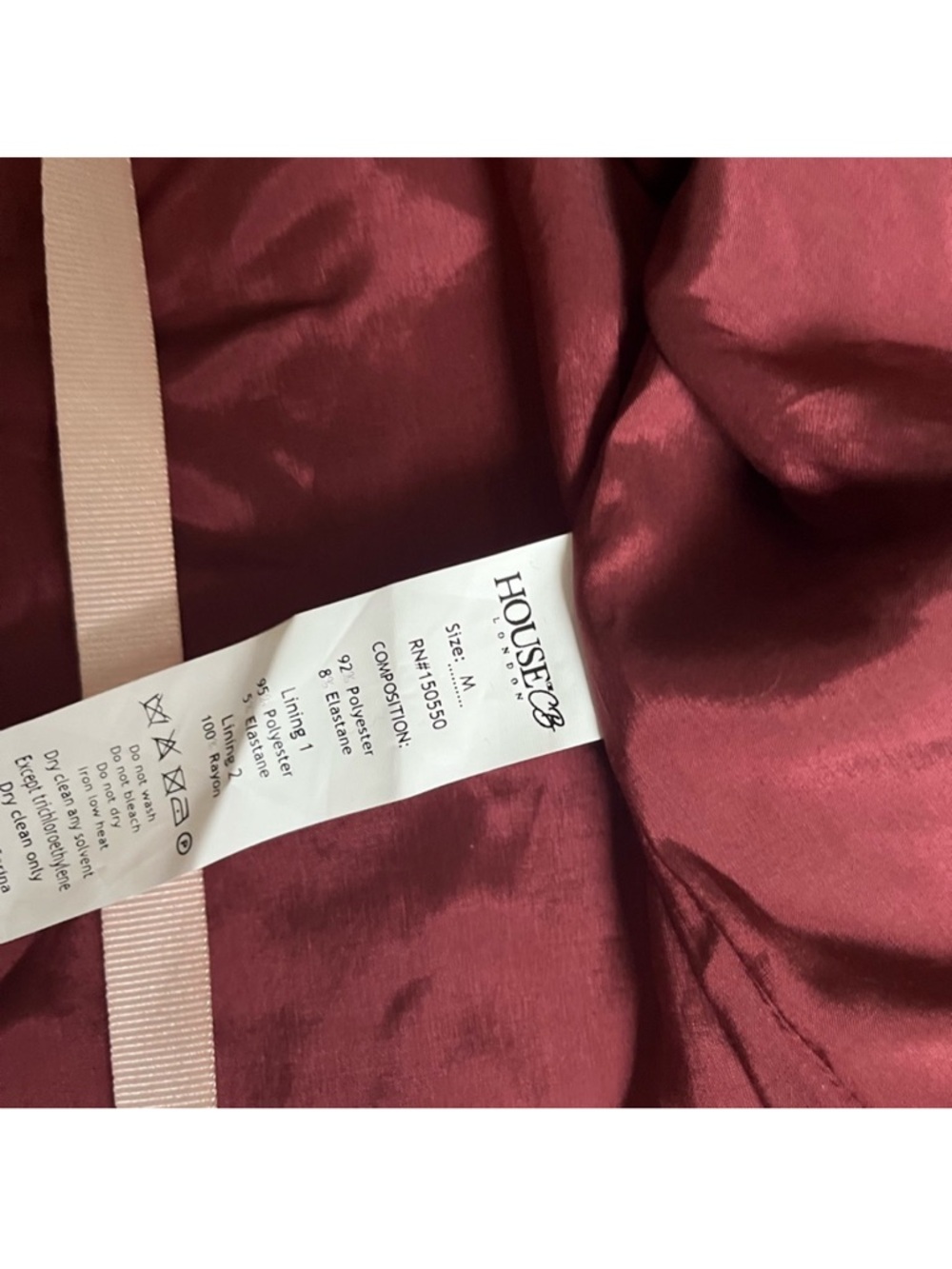 House of CB Burgundy Floral Maxi Dress with Side Slit - Picture 10 of 15